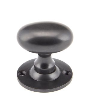 Aged Bronze Oval Mortice/Rim Knob Set