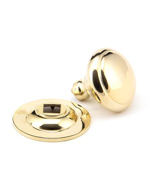 Polished Brass Round Centre Door Knob