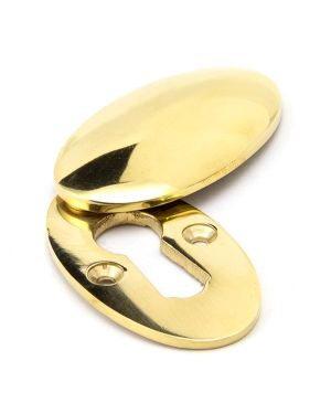Polished Brass Oval Escutcheon & Cover