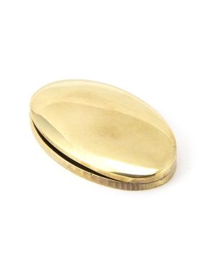 Aged Brass Oval Escutcheon & Cover