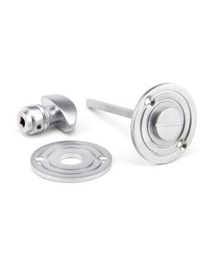 Satin Chrome Round Bathroom Thumbturn