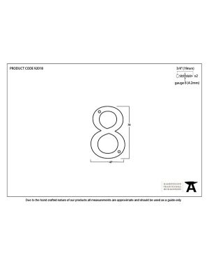 Aged Bronze Numeral 8