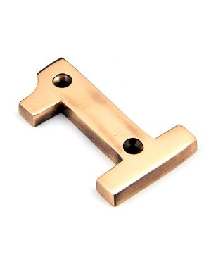 Polished Bronze Numeral 1