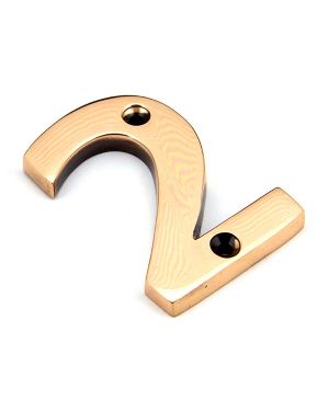 Polished Bronze Numeral 2