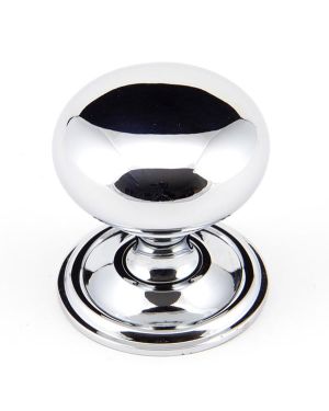 Polished Chrome Mushroom Cabinet Knob 38mm