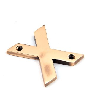 Polished Bronze Letter X