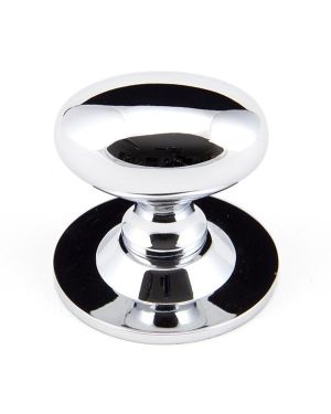 Polished Chrome Oval Cabinet Knob 40mm