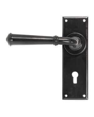 Black Regency Lever Lock Set
