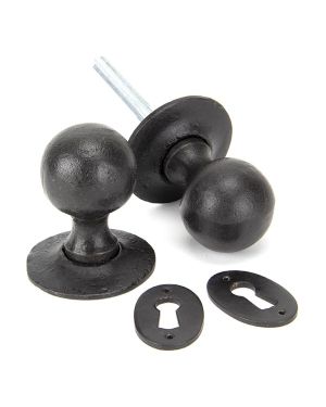 External Beeswax Round Mortice/Rim Knob Set