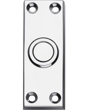 Square Bell Push - Polished Chrome