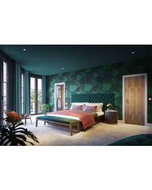 Flush Black Walnut Fire Door (FD30)