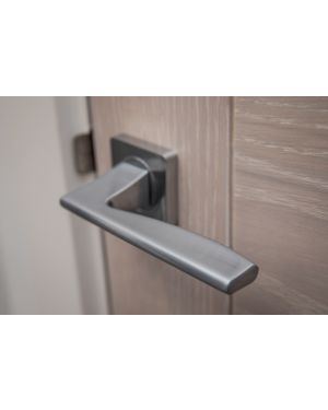 Angel Lever On Square Rose - Satin Chrome (EOL)