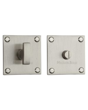Heritage Brass Thumbturn & Emergency Release for Bathroom & Bedroom Doors Satin Nickel finish
