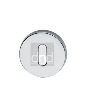 52mm Round Keyhole Escutcheon - Polished Chrome