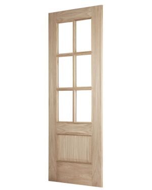 Bolection Iris Oak 6-Light Fire Door (FD30)