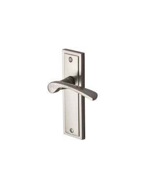 Heritage Brass Door Handle Lever Latch Boston Design Satin Nickel finish