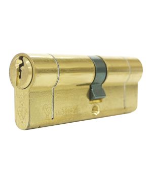 60mm Euro Cylinder (30-30) - Key & Key - Satin Brass