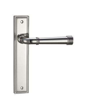 Bristol Lever On Backplate - Latch Only - Polished Nickel