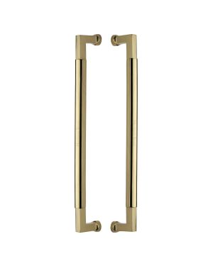 Heritage Brass Door Pull Handle Bauhaus Design 483mm Polished Brass Finish