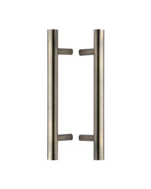 Heritage Brass Back to Back Door Pull Handle Bar Design 305mm Antique Brass Finish