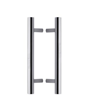 Heritage Brass Back to Back Door Pull Handle Bar Design 305mm Polished Chrome Finish