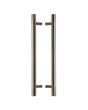 Heritage Brass Back to Back Door Pull Handle Bar Design 457mm Antique Brass Finish