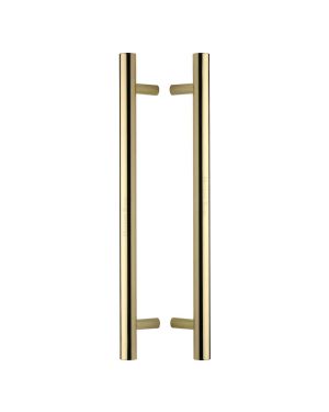 Heritage Brass Back to Back Door Pull Handle Bar Design 457mm Polished Brass Finish