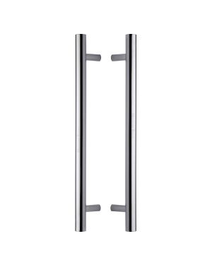 Heritage Brass Back to Back Door Pull Handle Bar Design 457mm Polished Chrome Finish