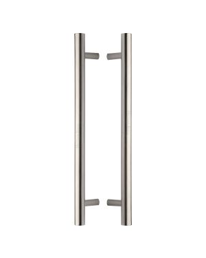 Heritage Brass Back to Back Door Pull Handle Bar Design 457mm Satin Nickel Finish