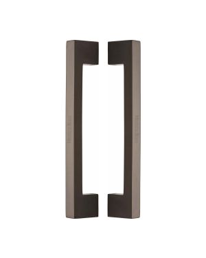 Heritage Brass Back to Back Door Pull Handle Metro Design 305mm Matt Bronze Finish