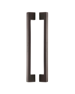 Heritage Brass Back to Back Door Pull Handle Metro Design 457mm Matt Bronze Finish