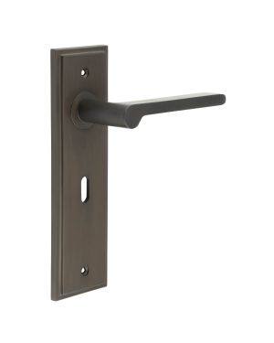 Fitzrovia Lever On Backplate - Dark Bronze