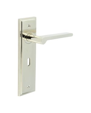 Fitzrovia Lever On Backplate - Polished Nickel