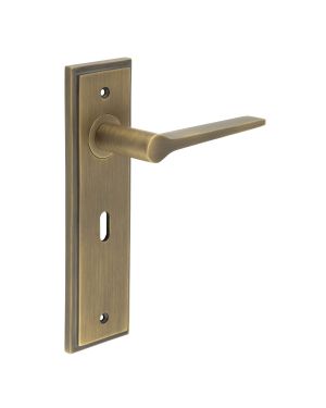 Knightsbridge Lever On Backplate - Antique Brass
