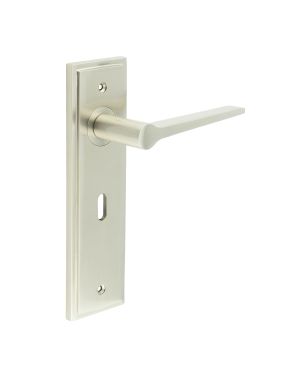 Knightsbridge Lever On Backplate - Satin Nickel