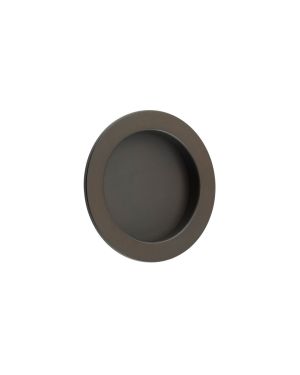 Burlington Sliding Door Round Flush Pull - Dark Bronze