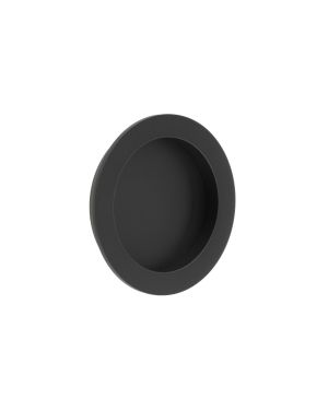 Burlington Sliding Door Round Flush Pull - Matt Black
