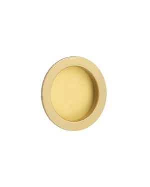 Burlington Sliding Door Round Flush Pull - Satin Brass