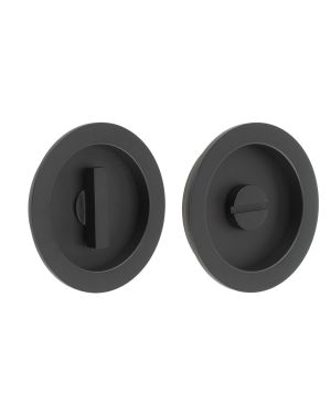 Burlington Sliding Door Round Bathroom Turn - Matt Black