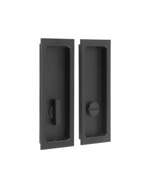 Burlington Sliding Door Rectangular Bathroom Turn - Matt Black