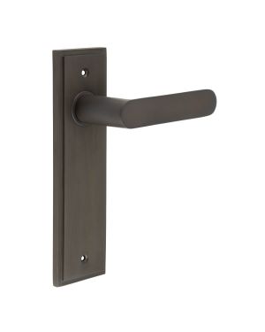 Kensington Lever On Backplate - Dark Bronze