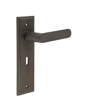Kensington Lever On Backplate - Dark Bronze