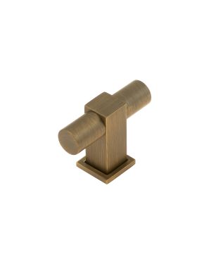 Westminster T-Bar Cupboard Knob - Antique Brass