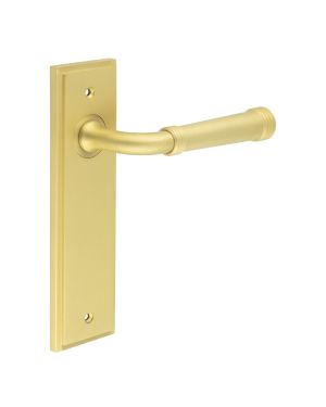 Highgate Lever On Backplate - Satin Brass