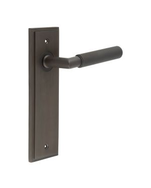 Piccadilly Lever On Backplate - Dark Bronze