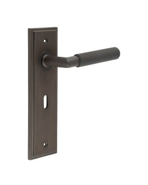 Piccadilly Lever On Backplate - Dark Bronze