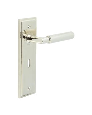 Piccadilly Lever On Backplate - Polished Nickel