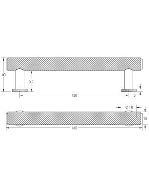 Piccadilly Cabinet Handle - Matt Black