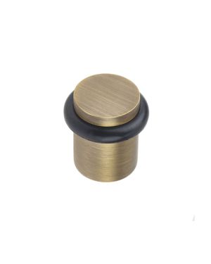 Burlington Floor Mounted Plain Door Stop - Antique Brass
