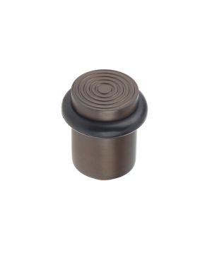 Burlington Floor Mounted Reeded Door Stop - Dark Bronze